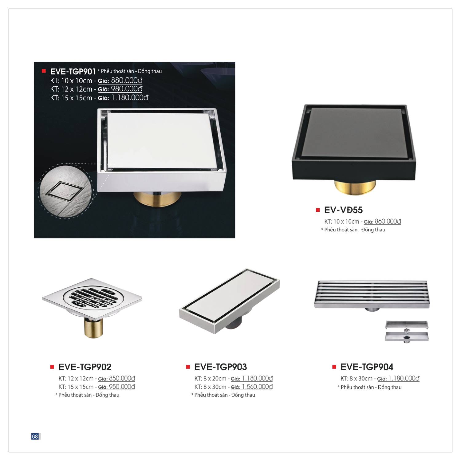 Thiết bị vệ sinh EVEREST Catalogue và Bảng giá mới nhất 2025 /Page 68